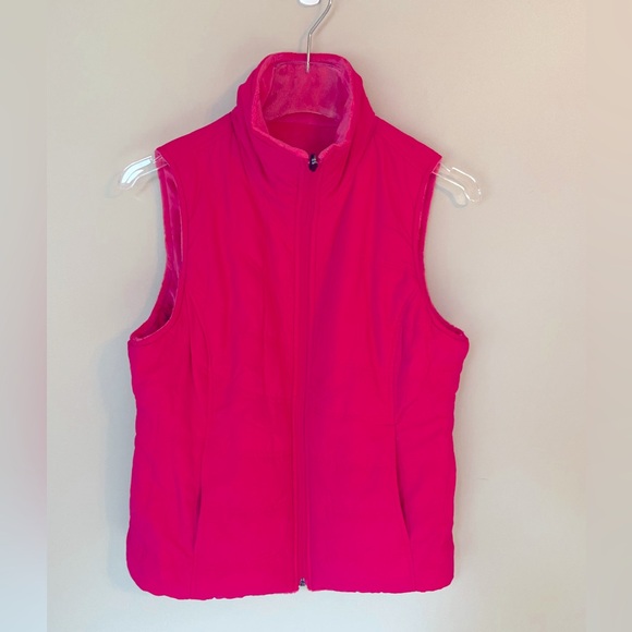 Kiwi Kate Hot Pink Plush Reversable Vest | Women's Sz SM - Picture 2 of 12